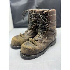 GEORGIA BOOT MEN'S LOGGER WATERPROOF Steel TOE BOOTS Brown Men’s 10W
